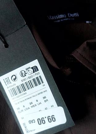 Новая с биркой шоколадная базовая рубашка massimo dutti р.36 привезенная из-за границы 5