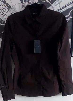 Новая шоколадная базовая рубашка massimo dutti р.36 привезена из-за границы