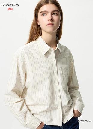 Рубашка в полоску uniqlo с колоборацией ME anderson