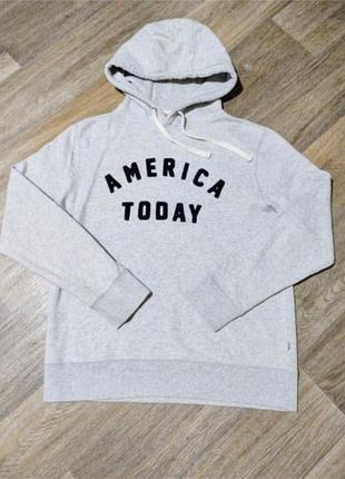 Мужское серое худи america today , размер l .