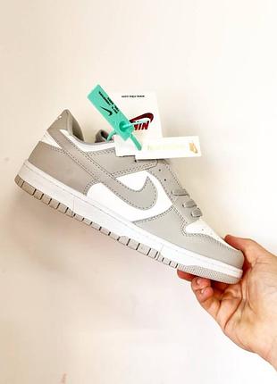 Кросівки nike sb dunk low white grey pro w