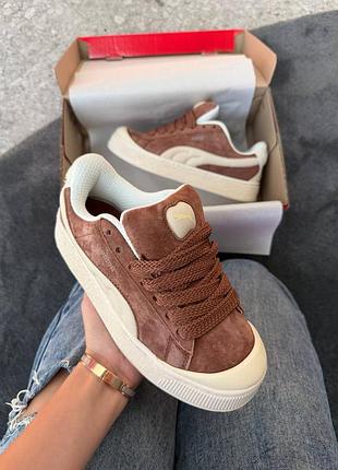 Кросівки puma suede xl crush preserves beige brown арт 14015