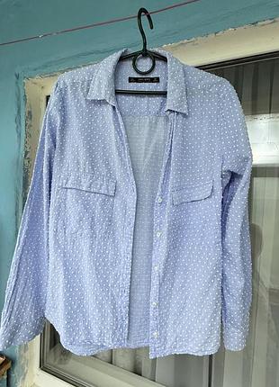 Балакитна блуза сорочка zara, розмір м