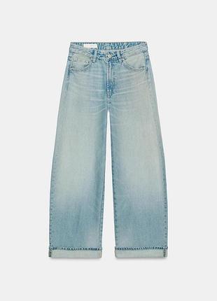Джинси zara baggy  fold up s/m, m  36 розмір, 5575/135/406