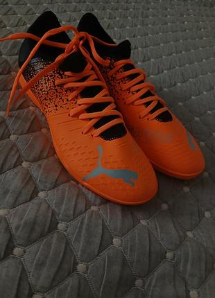 Бутси чоловічі puma футзалки помаранчеві
