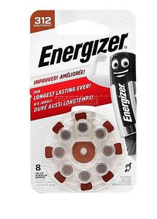 Батарейка energizer zinc air 312 dp- , блістер 8 шт.
