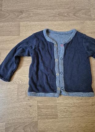 Детская двусторонняя кофта на кнопках mothercare, 56 размер
