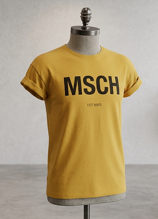Футболка msch est mmx гірчичного кольору • оверсайз • розмір m/l