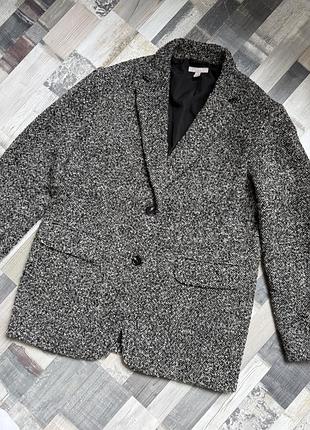 Піджак жакет чорний сірий h&m