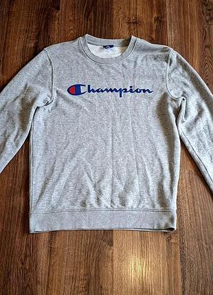 Мужская уникальная кофта свитшот champion с большим лого оригинал