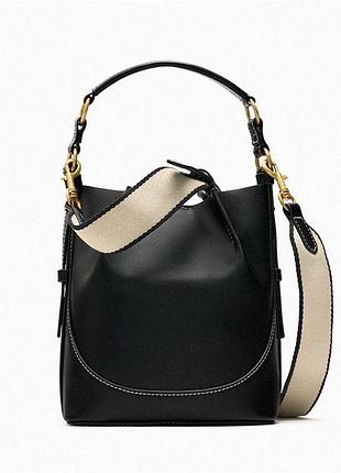 Сумка zara чорна через плече