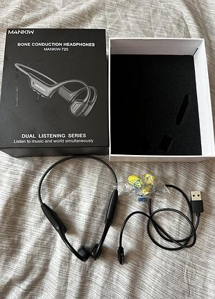 Mankiw t20 bone conduction — кісткові bluetooth навушники ip68