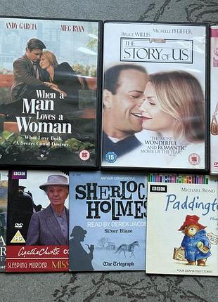 Колекція фільмів та аудіокниг dvd/cd англійською мовою (uk ліцензії) — sex and the city, agatha christie, sherlock holmes