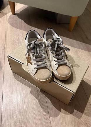 Блендовые кеды golden goose super-star lace-up sneakers, р36 (подойдет на 35, 35.5)