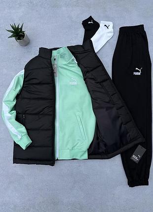 Спортивний костюм puma s / m / l / xl / xxl жилетка пума + кофта + штани