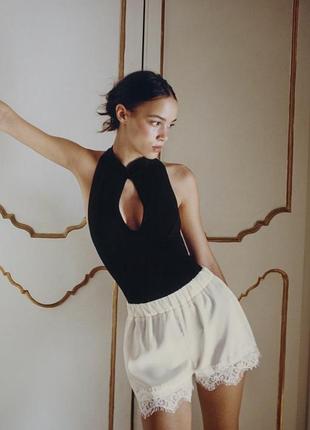 Шорти zara атласні