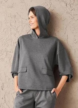 Худи оверсайз трикотаж с капюшоном esmara xs, m