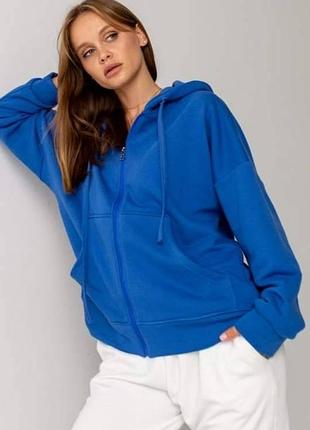 Кофта женская на молнии (петля) оверсайз размер xs,m,xl,3xl