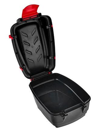 Контейнер на багажник bike box 27x20x15 cm чорний з червоним