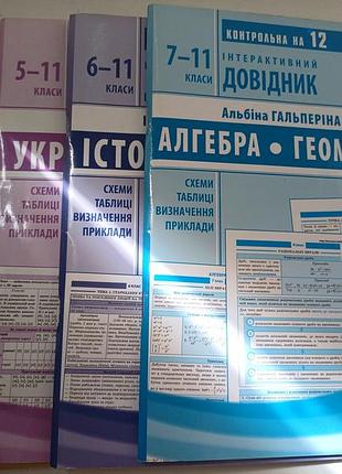 Інтерактивний довідник історія україни/алгебра геометрія/ укараїнська мова та література 6-11кл +онлайн тести + q код