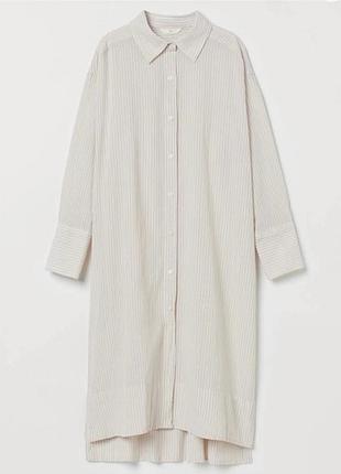 Бавовняна сукня сорочка у смужку h&m xs