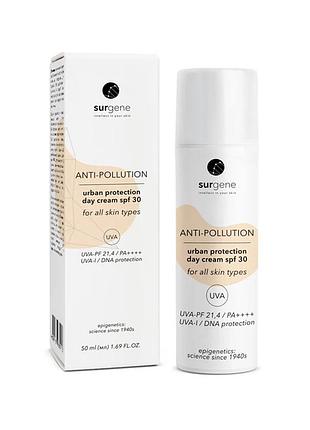 Сонцезахисний крем для обличчя surgene urban protect piel spf 30 50 мл