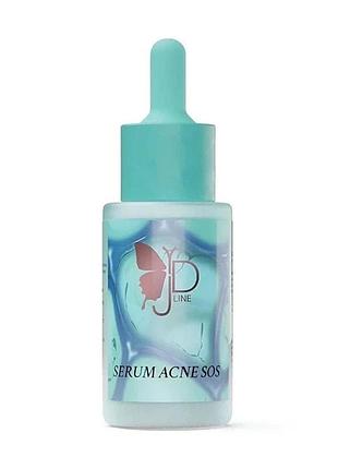 Cироватка протизапальна для проблемної шкіри jd line medactive serum acne sos 30 мл