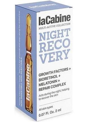Нічна відновлювальна концентрована сироватка night recovery ampoules lacabine 2 мл