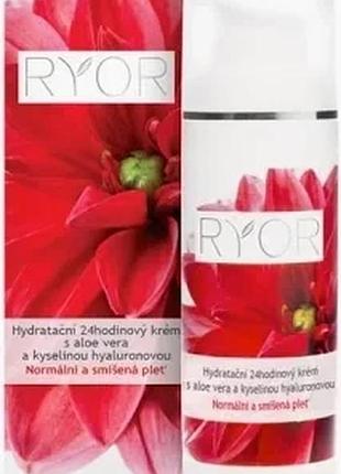 Увлажняющий крем з 24-годинним ефектом з алое та гиалуроновой кислотою 24-hour moisturizing cream ryor 50 мл