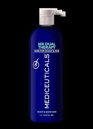 Відновлююча антивікова маска для волосся і шкіри голови mx dual therapy mediceuticals 1 л