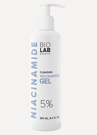 Гель для вмивання з ніацинамідом gel for washing with niacinamide biolab estetic 250 мл
