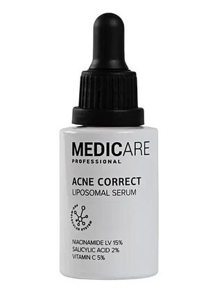 Протизапальна ліпосомальна сироватка professional acne correct liposomal serum medicare 30 мл (mc348010)