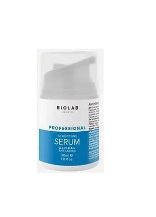 Антивікова сироватка з трипептидом мiдi structure global serum biolab estetic 30 мл