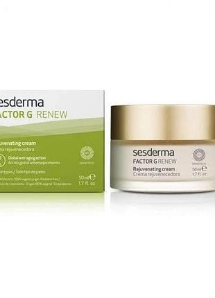 Регенерувальний антивіковий крем для обличчя sesderma factor g renew anti-aging regenerating cream, 50 мл
