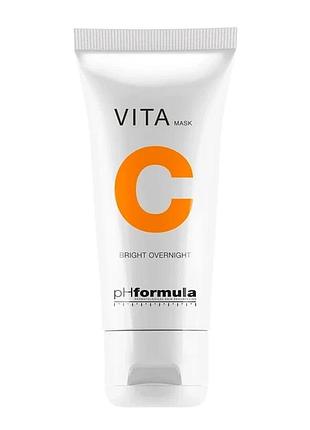 Нична зволожующая маска vita c bright overnight mask phformula 50мл