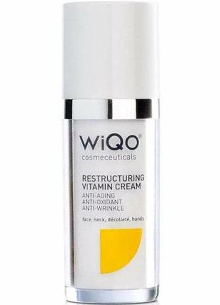 Восстанавливающий витаминний крем з витамином c wiqo restructuring vitamin cream 30 мл
