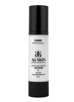 Крем–гель clear cream gel ag skin з азелогліцином та саліциловою кислотою 50 мл