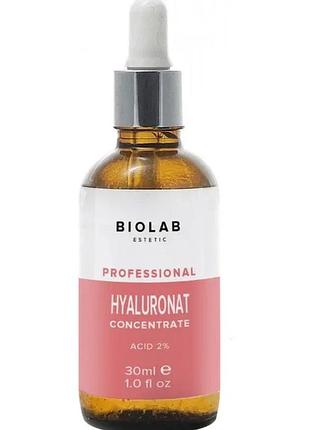 Концентрат з гіалуроновою кислотою hyaluronat concentrate biolab estetic 30 мл