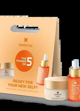 Подарунковий набір для сяйва шкіри sesderma c-vit radiance pack сироватка 30 мл + крем 50 мл