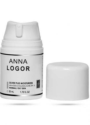 Зволожующий крем с колойдним сриблом для комбинированной кожи anna logor silver plus moisturizer 50 мл
