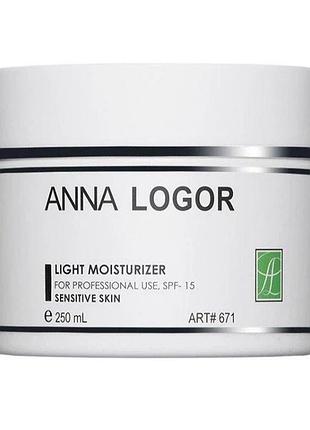 Легкий крем для чутливої шкіри anna logor light moisturizer for sensitive skin 250 мл
