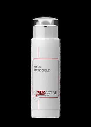 Універсальна маска gold для обличчя та декольте medactive m.g.a. mask gold universal face & decollete, 50мл
