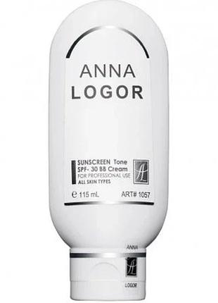 Тональний сонцезахисний крем spf 30 anna logor sunscreen spf 30 115 мл