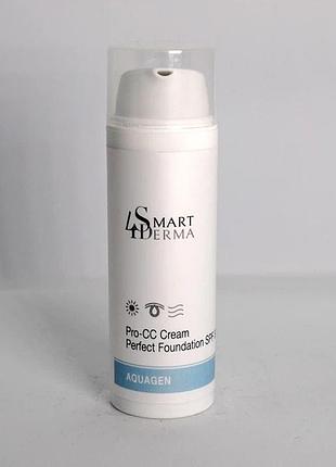 Ультразволожувальний cc-крем smart4derma aquagen pro-cc cream perfect foundation spf 30, 50 мл