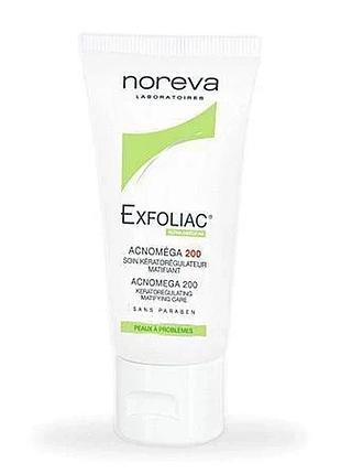 Коригувальний крем для обличчя аконометра 200 noreva exfoliac acnomega 200 intensive corrective 200 30 мл