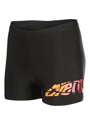 Плавки-боксери для хлопчиків arena lettering swim short, чорні, 010864-500 (оригінал) 128 см