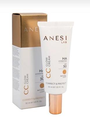 Тональний крем cc glow cream anesi lab відтінок світлий 50 мл