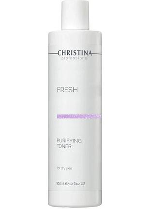 Тонік для сухої шкіри з лавандою christina fresh purifying toner for dry skin with lavender 300 мл