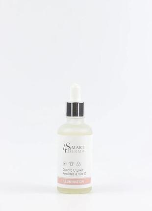 Еліксир мультипептидний з вітаміном с smart4derma illumination quadro c elixir peptides & vita c 50 мл