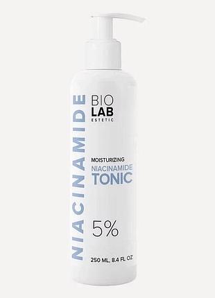 Увлажняющий тоник biolab estetic з ниациамидом moisturizing niacinamide tonic 5% 500 мл